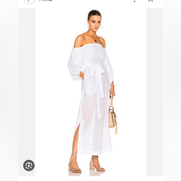 Lisa Marie Fernandez Off-the Shoulder Long Dress, Size Small - Picture 6 of 16